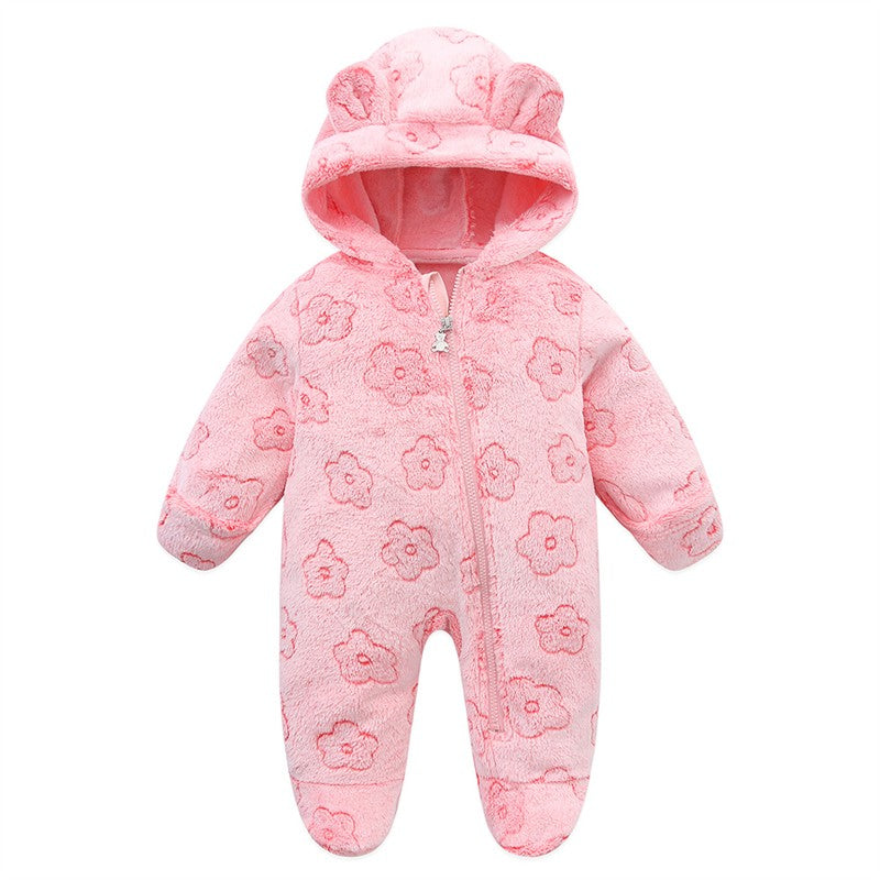 Newborn Baby Clothes Flannel Autumn Winter Baby Boys Girls Rompers Cartoon Newborn Bodysuit Soft Warm Jumpsuit for Babies 0-12M