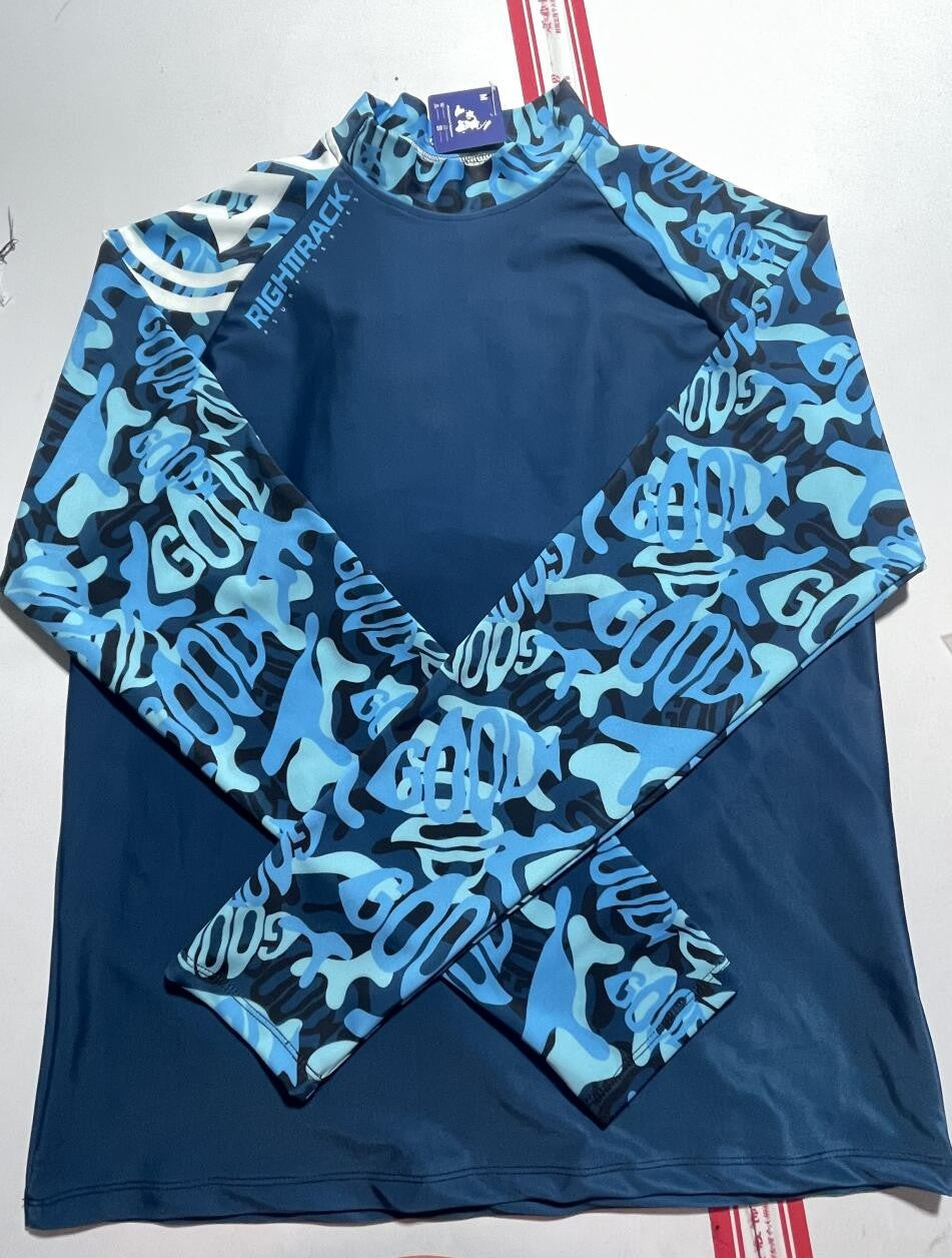 New Summer Men's Rashguard Long Sleeve Surfing Shirts Sunscreen Lycra Fabric Surf Sweatshirt UV Protection RightTrack Swimwear