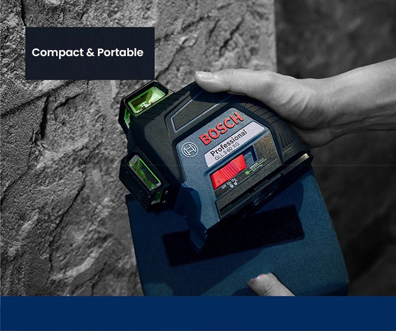 Nível a Laser Bosch GLL 3-60 XG 12 Linhas Verde Nível 3D Autonivelante 360 Horizontal e Vertical Cruz 30m Ferramenta de Medição Potente
