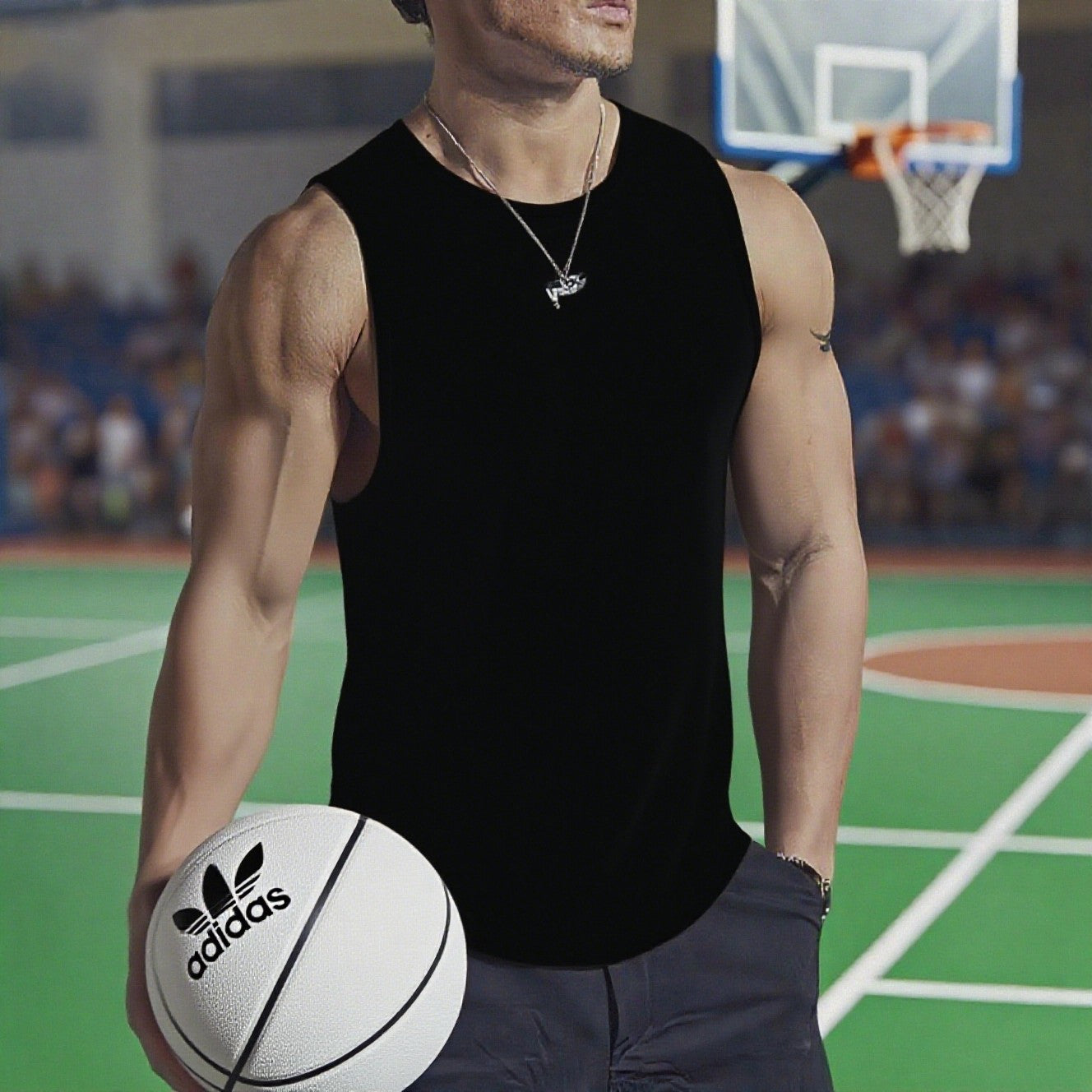 Summer Men's Gym Tank Top Fitness Training Clothing Quick-drying Loose Bodybuilding Sleeveless Shirt Men Fashion Basketball Vest