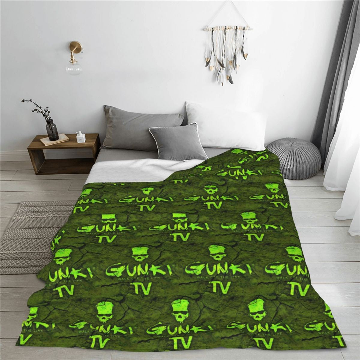 Gunki Fishing Blanket Soft Warm Flannel Throw Blanket Bedspread for Bed Living room Picnic Travel Home Sofa