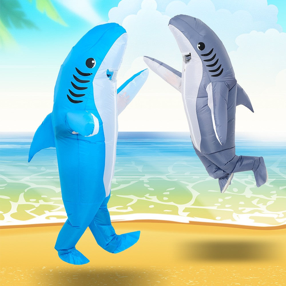 Shark Inflatable Clothing Adult Body Fun Summer Beach Mischief and Funny Role Playing, Lightweight and Breathable Design