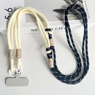 Personalized Trend Double Color Mobile Phone Universal Lanyard Diagonal Span Long Rope Shoulder Strap Rope Fashion Safety Rope