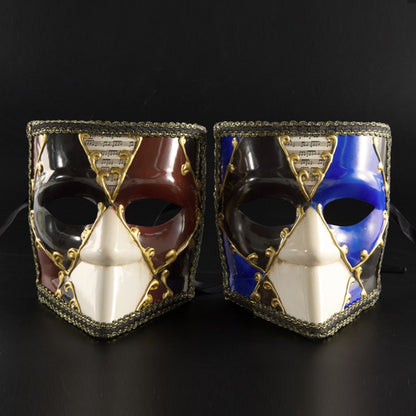 Full Face Masquerade Mask Performance Venetian Masks Classic Luxury Men's Carnival Mask for Party Event Decor