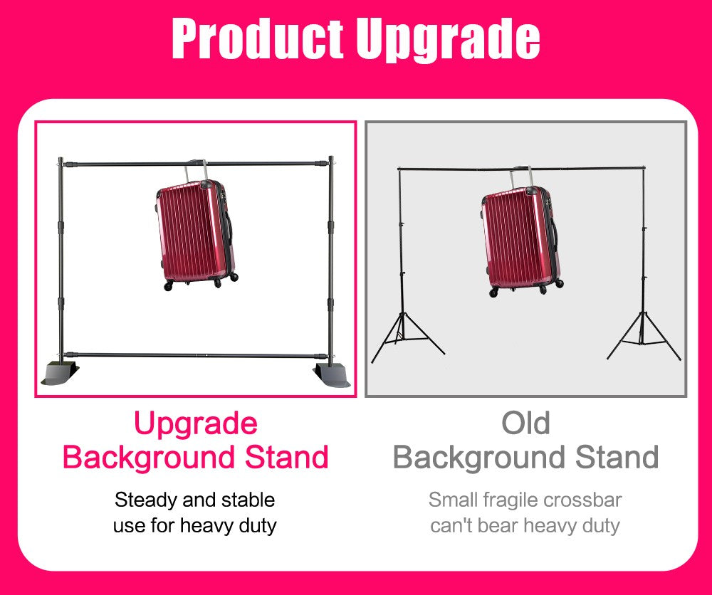 Double-Crossbar Backdrop Background Stand Frame Support System For Photography Photo Studio Video Muslin Green Screen