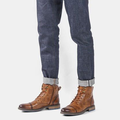 Botas Masculinas de Cano Curto Tamanho 39-45 Botas de Couro Masculinas Marca #AL605