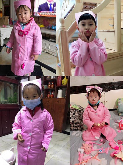 Kids Doctor/Nurse Clothing with Hat Children Cosplay Costumes Halloween Play the Role Props Uniform for Boys and Girls TMZ