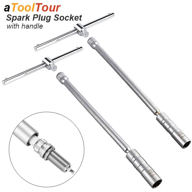 Chave Magnética Soquete Vela Ignição Ferramenta Cachimbo Articulada Extensor Longo Instalar Substituir Kit Reparo Torque Remover Folga 14mm 16mm Carro Automotivo