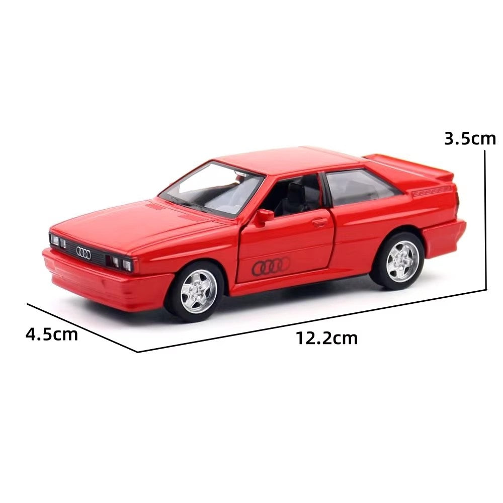 RMZ CiTY 1:36 Audi Quattro Carro Esportivo Clássico de Brinquedo Modelo de Metal Fundido Veículo de Corrida em Miniatura Coleção de Puxar para Trás Presente Para Crianças
