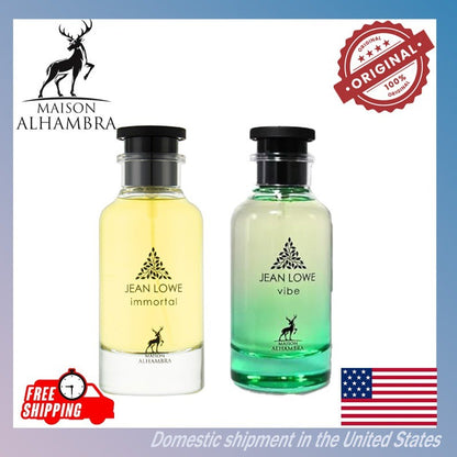 Perfume Feminino Árabe 100ML Maison Alhambra Jean Lowe Immortal Alhambra Jean Lowe Vibe Colônia Masculina Perfume de Feromônio