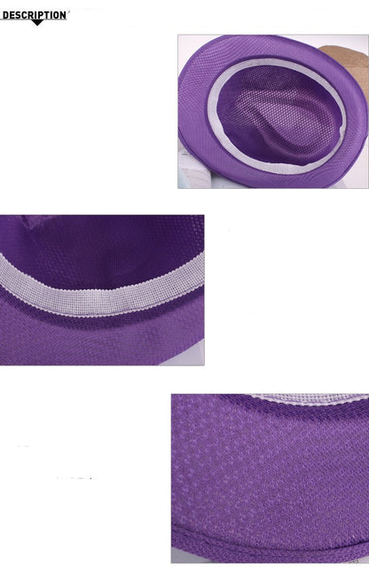 Summer short brim Fast Dry jazz hat for Children Men Women with Striped Band outdoor Beach Parent-child Cap UV protection hat