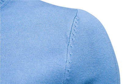 2021 New Winter Men Turtleneck Sweater Casual Solid Color Warm Pullover High Quality Slim High Neck Long Sleeve Sweater Men