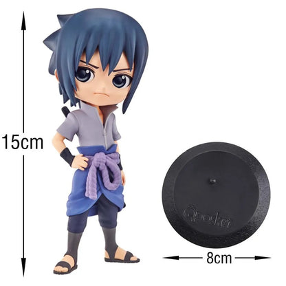 Bonecos de Anime Naruto Figuras de Ação Sakura Uchiha Gaara Kakashi Modelos em PVC para Decoração Coleção Presente Brinquedos 15cm