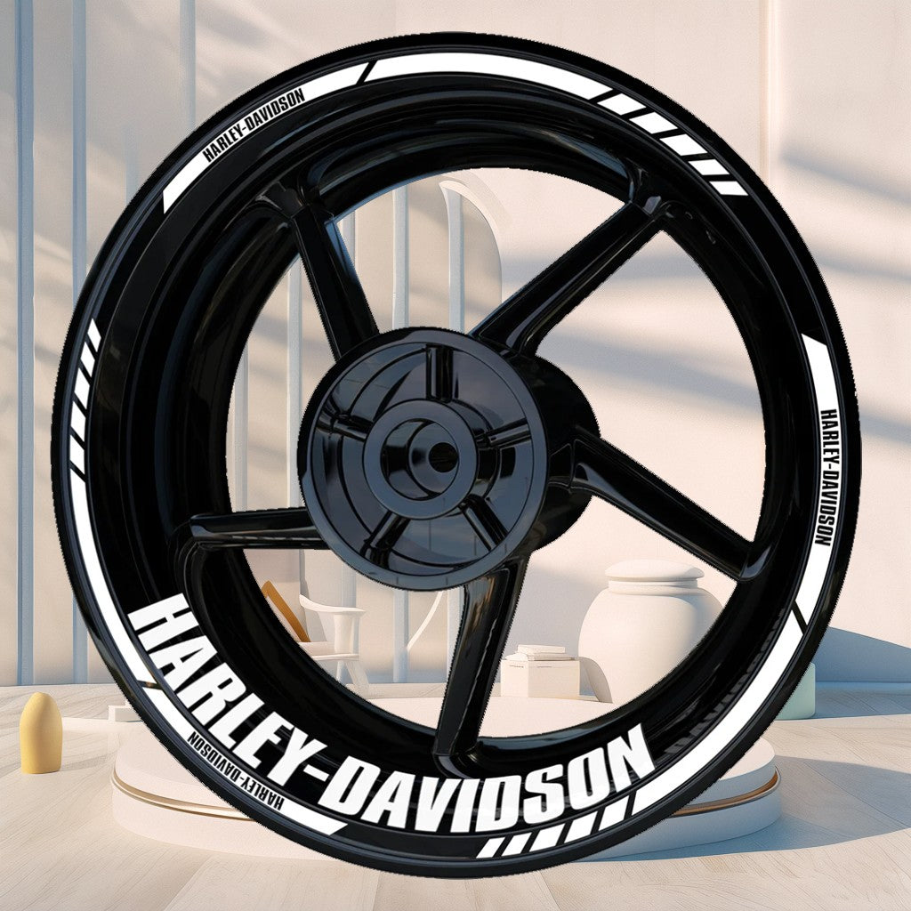 Adesivo para Roda de Moto Harley Davidson de 17/18 Polegadas Logotipo Decalque para Aro e Pneu