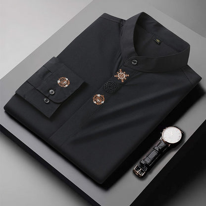 Men Shirt Denim Oversize Plus Size 6XL 7XL 8XL 10XL Oversize Fashion Casual Loose Golden Embroidery Loose Long Sleeve Soft Dress