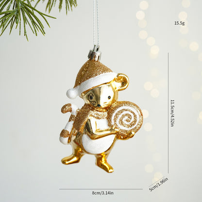 Christmas Atmosphere Balloon Dog Small Pendant Christmas Tree Snowflake House Pendant Small Ornament Wreath Accessory