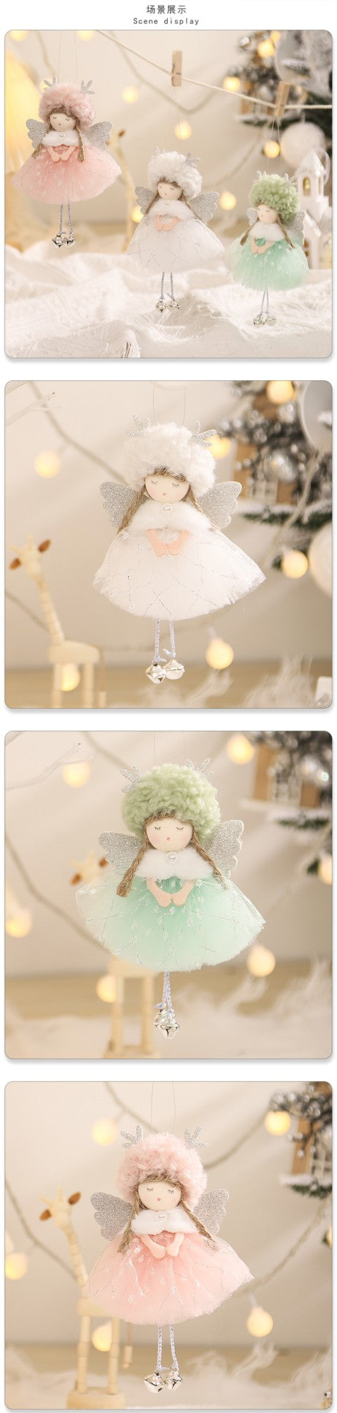 New Year 2024 Christmas Angel Dolls Xmas Tree Pendant Ornaments Navidad 2022 Christmas Decoration for Home Natal Gifts Noel Deco