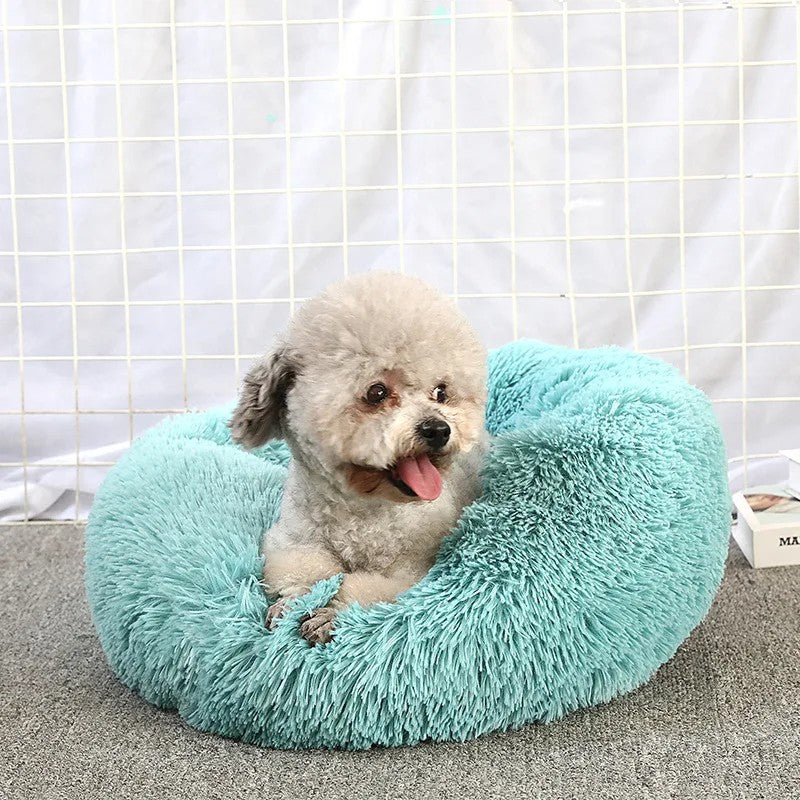 Cama Redonda Para Gatos Casa Macia Pelúcia Longa Ninho Cama Para Animais de Estimação Cesta Para Cães Produtos Para Animais de Estimação Almofada Tapete Animais Sofá Para Dormir Terno Para o Inverno