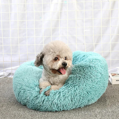 Cama Redonda Para Gatos Casa Macia Pelúcia Longa Ninho Cama Para Animais de Estimação Cesta Para Cães Produtos Para Animais de Estimação Almofada Tapete Animais Sofá Para Dormir Terno Para o Inverno