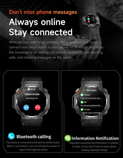 2025 Novo Smartwatch T-Rex 3 Ultra GPS Masculino 10ATM IP68 À Prova D'água GNSS de Banda Dupla Integrado Bússola Smartwatch Esportivo Militar