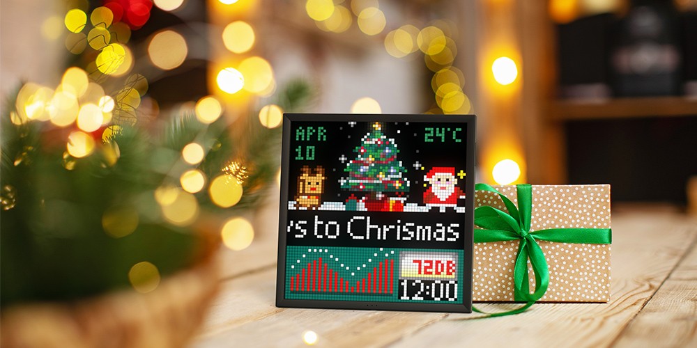 Divoom Pixoo 64 WiFi Pixel Art Display Moldura Digital WiFi com Controle via Aplicativo, Painel de LED 64 x 64 para Decoração de Sala de Jogos