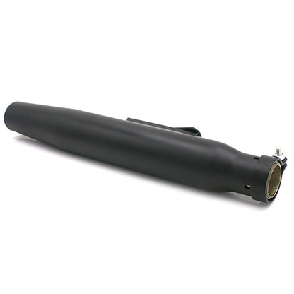 Black Silver Universal Motorcycle Cafe Racer Exhaust Pipe with Sliding Bracket Muffler For Harley Cafe Racer Custom