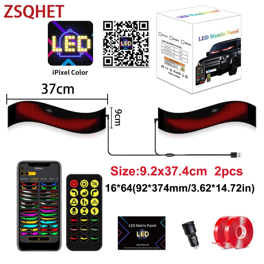 LED Matrix Pixel LED Display Screen Message Scrolling Sign Board Soft Flexible Advertising Light For Store Car Truck Devil Eye