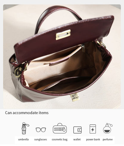 Women Cowhide Genuine Leather Tote Bag Lady Designer Luxury Soft Leather Handbag Fashion Crossbody Bags Female Shoulder Handbag