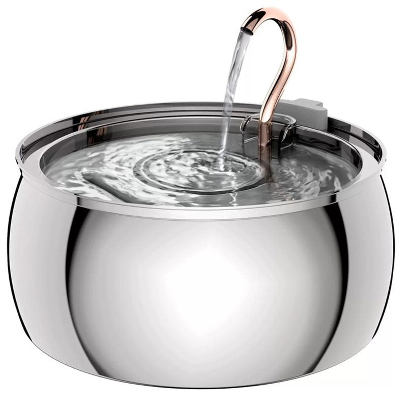 Bebedouro Inteligente para Pets, Fonte de Aço Inoxidável, Bebedouro Automático com Circulação para Gatos, Alimentador Silencioso 4L, Pescoço de Cisne