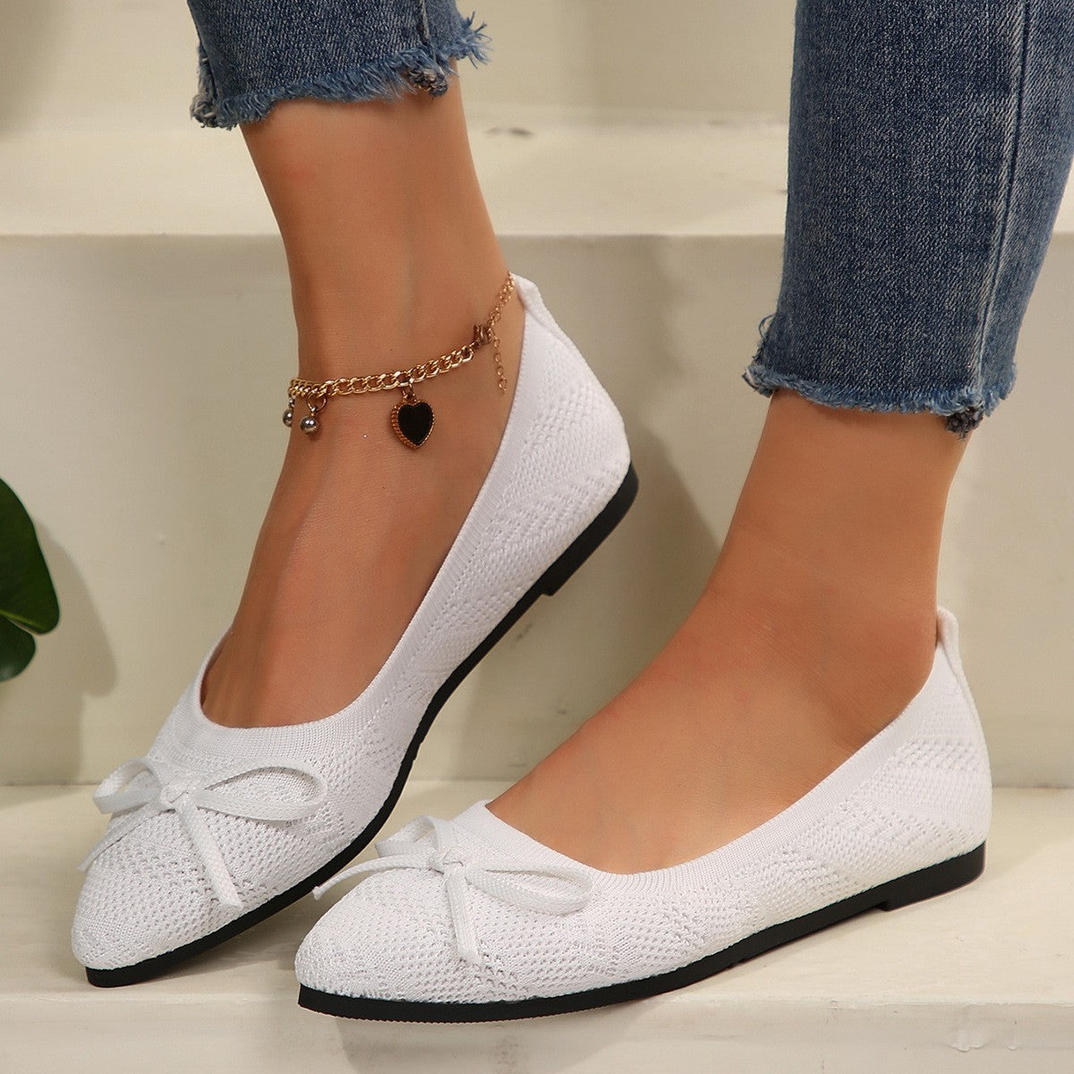 Summer 2024 New Style Pointed Toe Shallow Mouth Breathable Comfortable Casual Flats Shoes Wear-resistant Non-slip Loafers Women