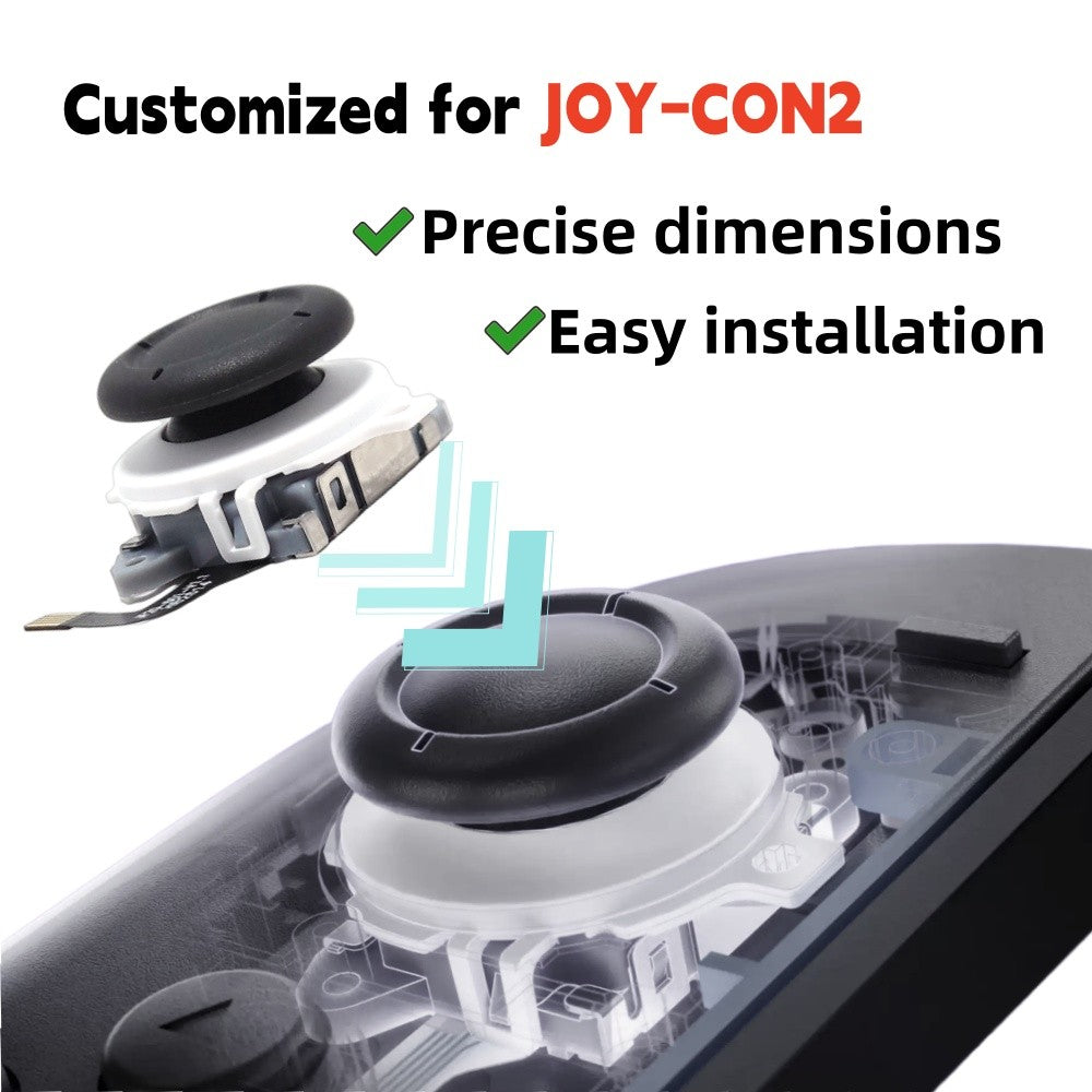 GINFULL TMR Effect Joystick New White Black For NS2 Switch 2 Controller 3D Analog Stick For Joy-Con 2 Replace Left Right Rocker