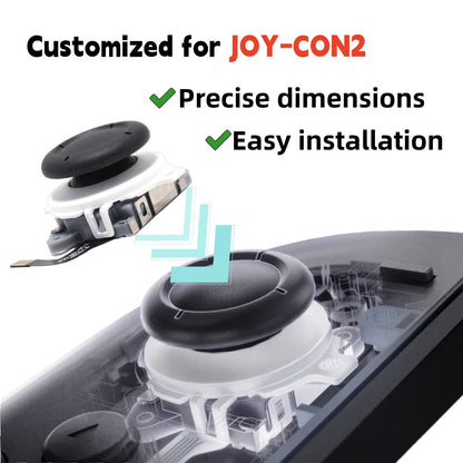GINFULL TMR Effect Joystick New White Black For NS2 Switch 2 Controller 3D Analog Stick For Joy-Con 2 Replace Left Right Rocker