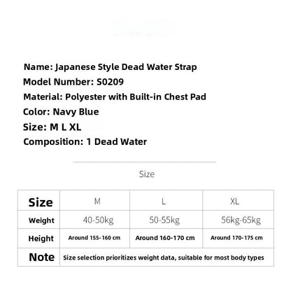 Japanese Sle One-Piece Swimsuit with Chest Pad Large Size 2XL White  for Men And Women Casual Swimwear Soft Blue