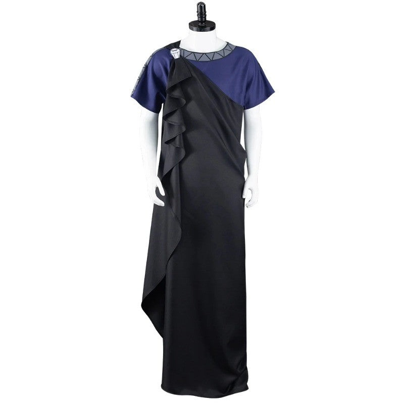 Anime Megara Hades Hercules Cosplay Costume Megara Pink Dress Strongman Jumpsuit Cape Hades Long Robe Halloween Carnival Suit