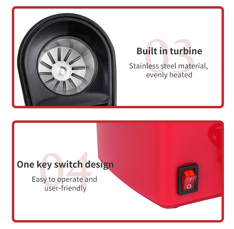 Electric Portable Popcorn Maker Fully Automatic Home Popcorn Popper Hot Air Popcorn Machine Healthy No Oil Mini Popcorn Maker