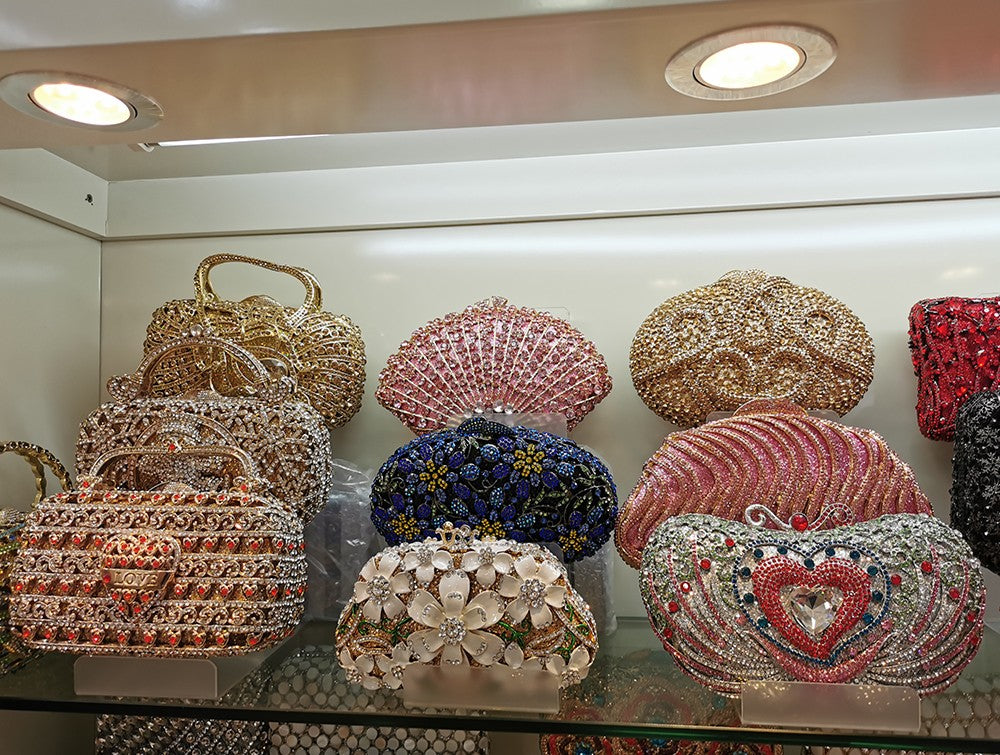 XIYUAN Mobile Phone Shaped Diamond Evening Bags for Women Gorgeous Bling Diamond Metallic Purses and Handbags Wedding Party
