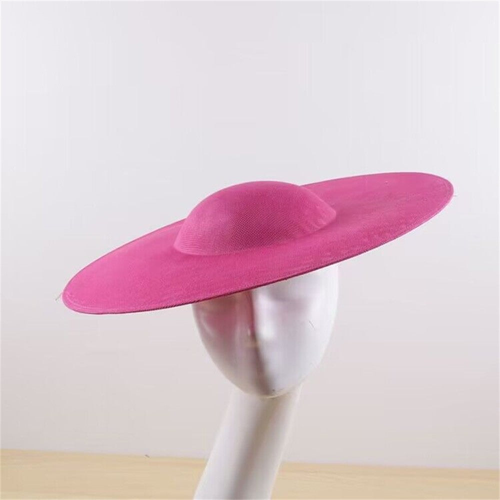 40CM Fascinators Base Marron Big Pillbox Cap Wedding Millinery Supplies DIY Hair Accessories Hat Women Kenducky Church Headpiece