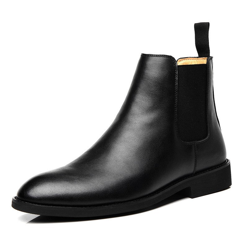 Spring/ Winter Elegant Chelsea Boots Leather Men Couple Shoes Size 35 47 Slip-on Dress Formal Boots Model Fashion Show222