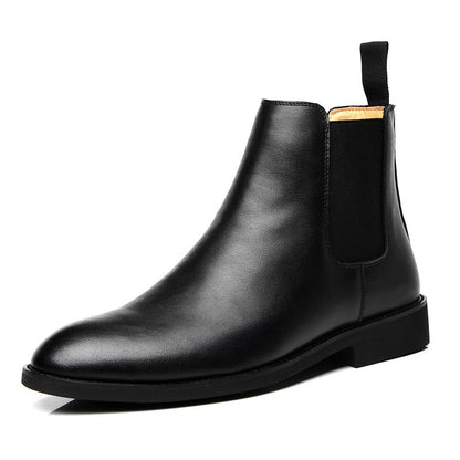 Spring/ Winter Elegant Chelsea Boots Leather Men Couple Shoes Size 35 47 Slip-on Dress Formal Boots Model Fashion Show222