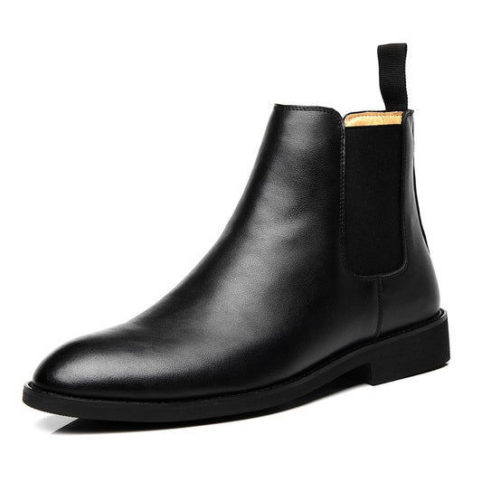 Spring/ Winter Elegant Chelsea Boots Leather Men Couple Shoes Size 35 47 Slip-on Dress Formal Boots Model Fashion Show222