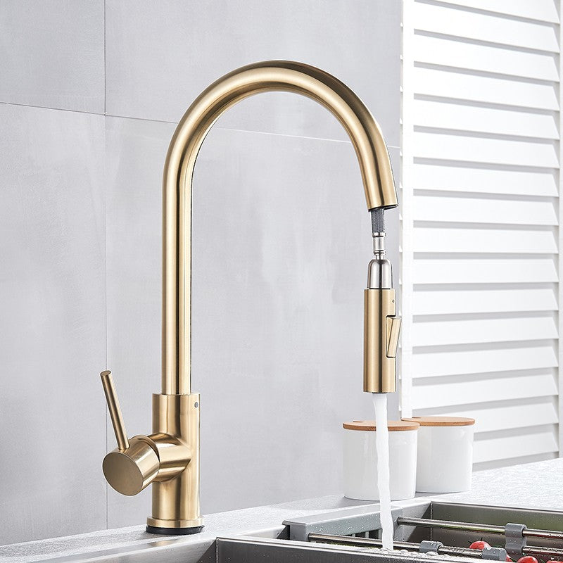 Torneira de Cozinha com Sensor de Toque Extraível Torneira de Cozinha Inteligente com Rotação 360 Torneira de Sensor Torneira Misturadora de Monocomando