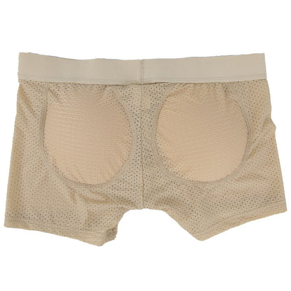 Men Hip Lift Body Shaper Sponge Fake Butt Padded Boxer Briefs Hollow out Breathable Slimming Underwear Body Shaping Enhancement
