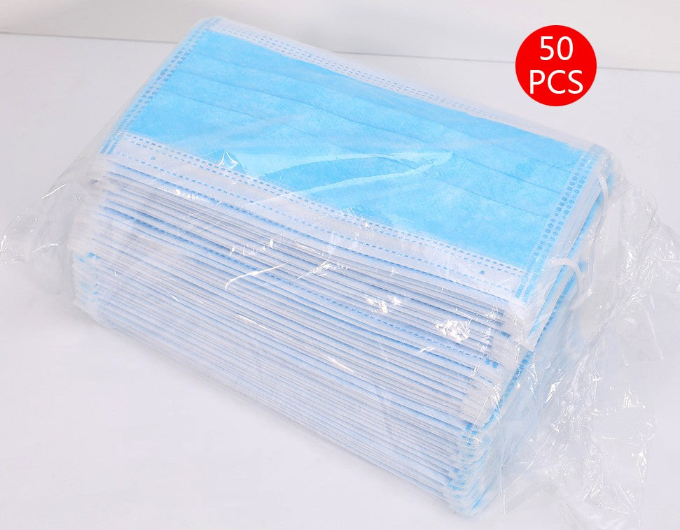 Mouth Masks 3-layer Anti-Dust Disposable Mascarillas  Non Woven Meltblown Cloth Masks Elastic Ear Loop Face Mask