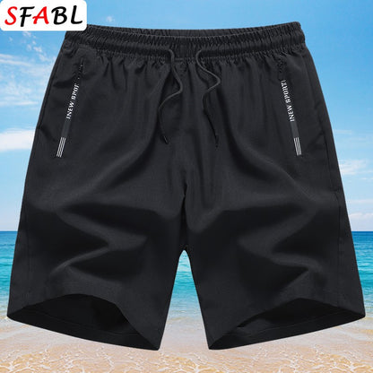 New Summer Casual Men's Shorts Quick-drying Elastic Running Gym Fitness Shorts Men Beach Short Pants Male Breathable Boardshorts
