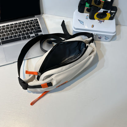 Japanese-Style Versatile Chest Bag for Women, Casual Sports Crossbody Bag for Men, Large Capacity Street Style Student Shoulder Bag, Waist Bag, Trendy