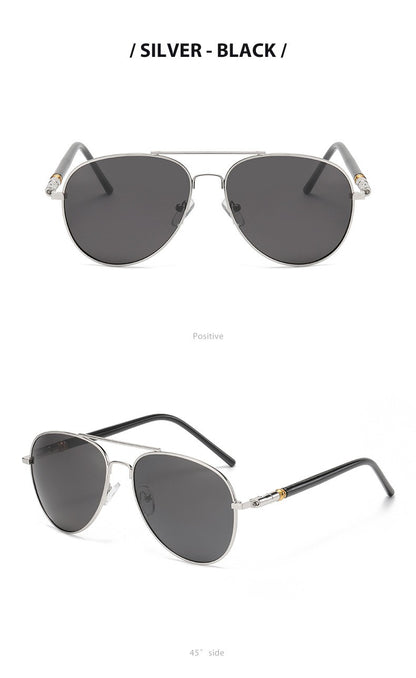 Pilot Men Classic Prescription Reading Sunglasses Black Lens Finished Presbyopic Readers Shade Outdoor Sun Glasses +1.0 to +4.0