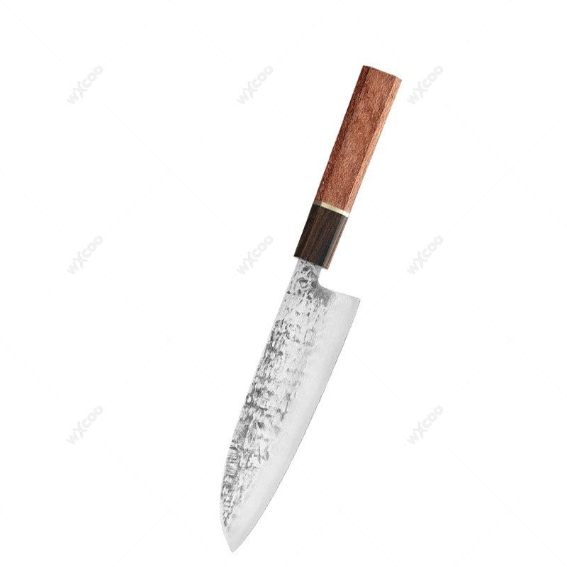 WXCOO Forged Hammer Pattern Japanese Santoku Knife Meat Cleaver Professional Chef Knife Kitchen Vegetable Fruit Slicing Knife