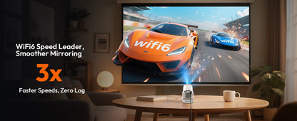 Projetor XGODY 4K HY300 Pro+ com alto-falante de 5W integrado 1280*720P Android 11 12000 Lumens Wifi6 BT5.4 Projetor Externo Portátil