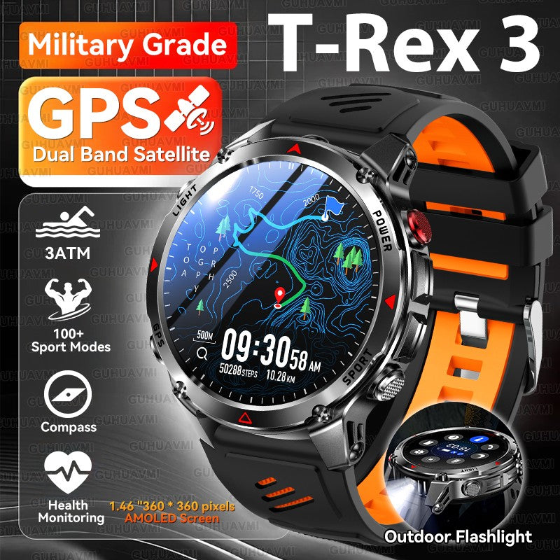 2025 Novo Smartwatch Profissional GPS Esportivo ao Ar Livre Corrida Rastreamento GPS Natação Bússola Altímetro 3ATM Pulseiras Esportivas Masculino