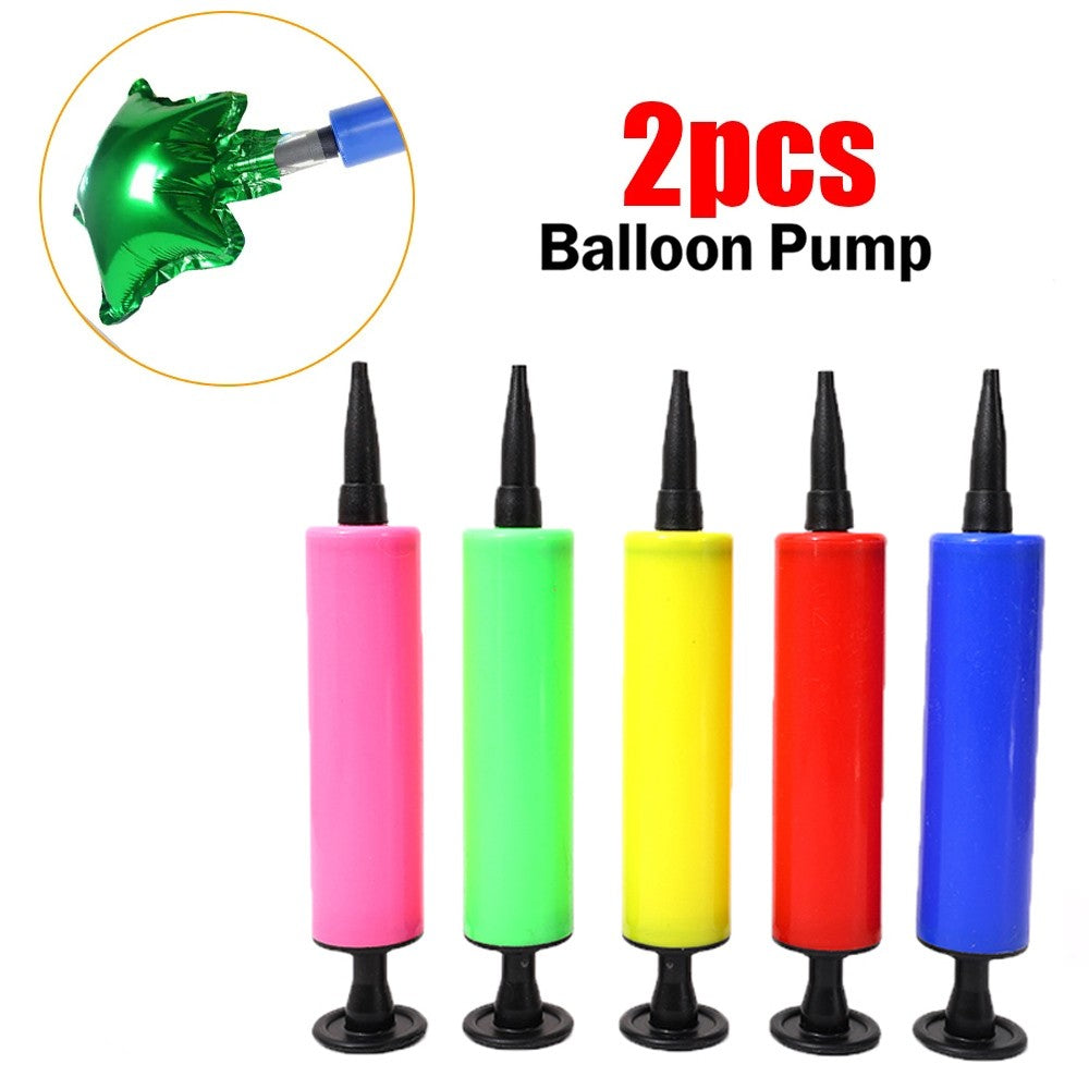 Hand Push Balloon Pump Plastic Balloon Inflater Air Pump Balloon Accessories Birthday Party Wedding Supplies Randomly Color